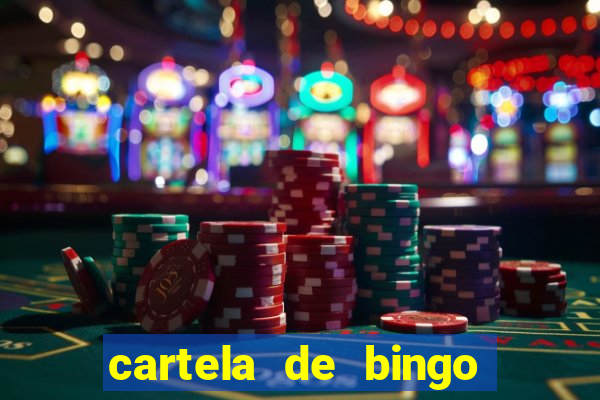 cartela de bingo cha de panela